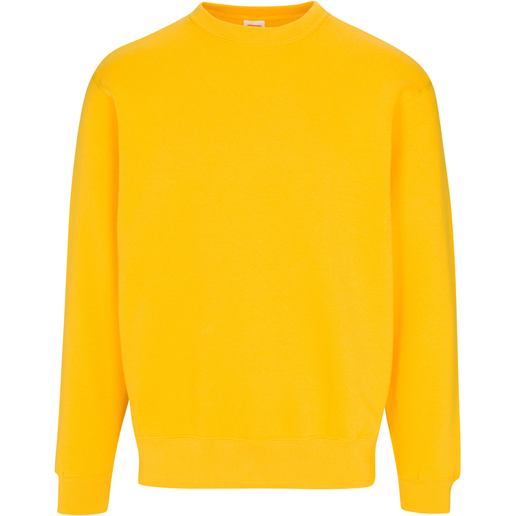 yellow crewneck sweatshirt