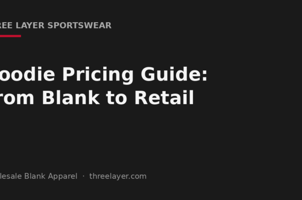 Pricing guide cover for the hoodie, from blank to retail